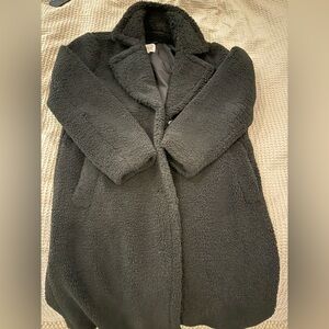 LOFT Charcoal Teddy Jacket